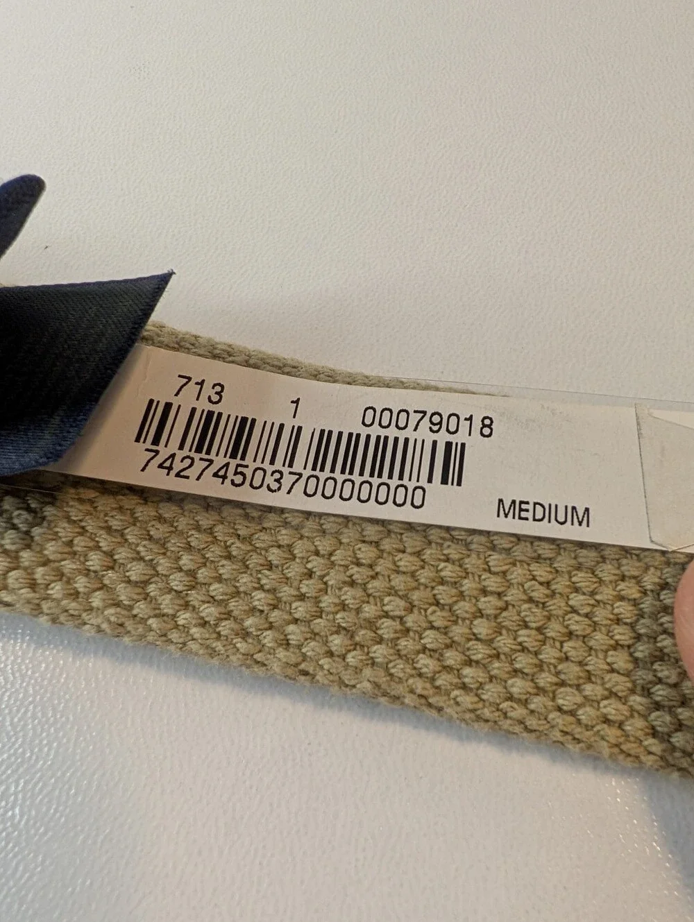 Nautical D-Ring Belt Navy Tan Anchor Ship Wheel Preppy Medium